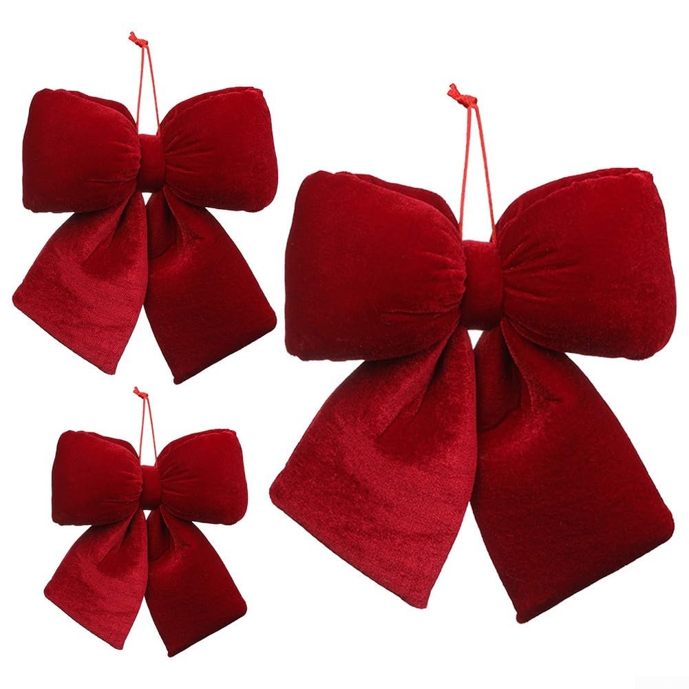 12 Pack Kerst Rood Fluwelen Bogen, 16 Lang Door 9 Brede Decoratie Kerst Bogen Voor Krans Garland
