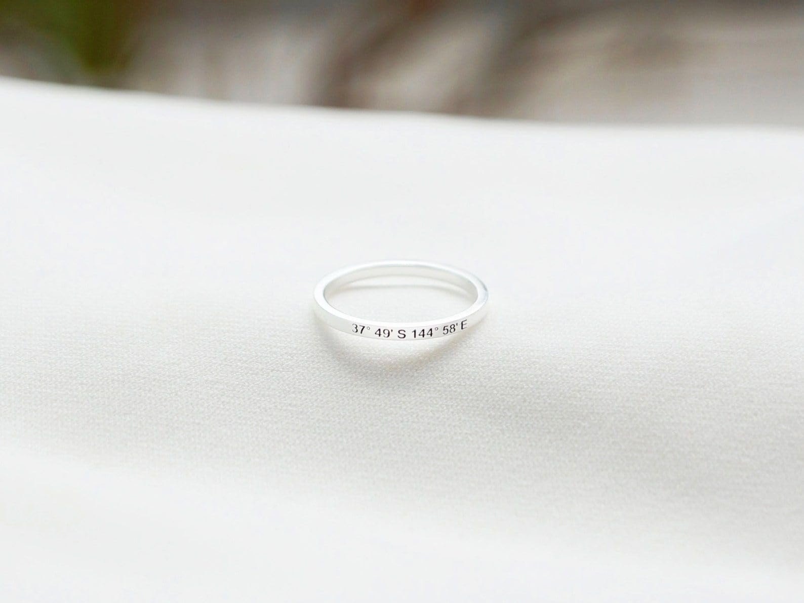 Mejor amigo personalizado anillo 925 anillo de la promesa de plata de ley para el amigo nombre grabado personalizado compromiso de la clase personalizada Minimista aniversario hecho