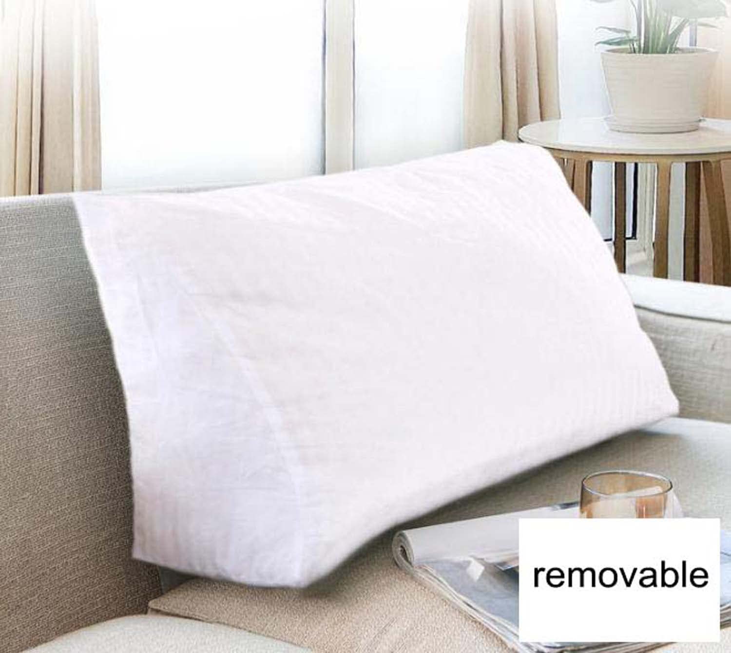 Poduszka klinowa z pianki z pamięcią kształtu, ergonomiczna poduszka do czytania, ulga w bólu, duży rozmiar, zagłówek, sofa, łóżko, zdejmowana, nadająca się do prania poszewka w zestawie
