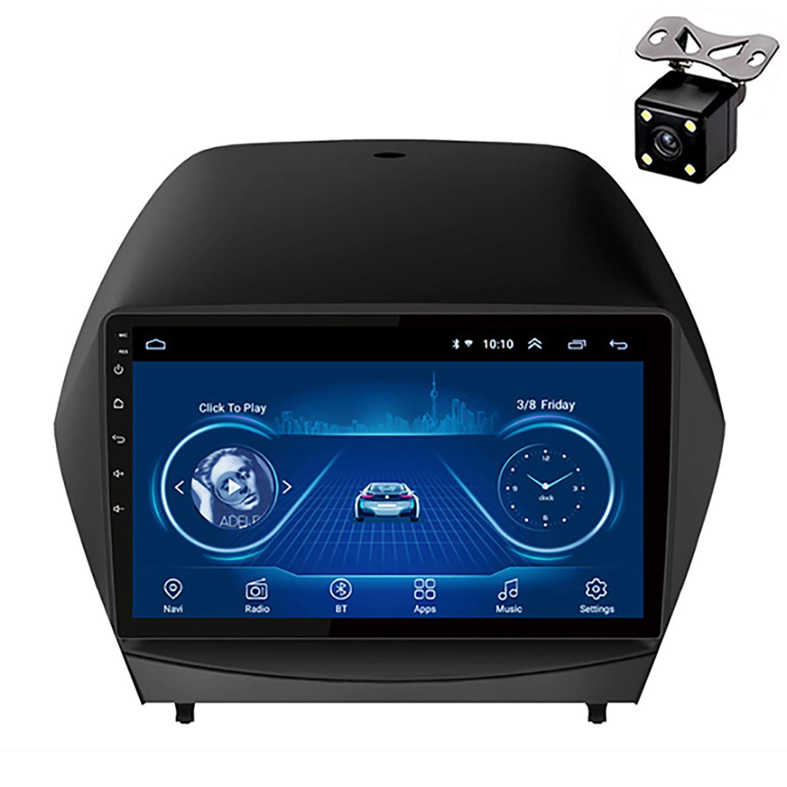Estéreo Android 8.1 para coche Hyundai IX35, infoentretenimiento con pantalla 2.5D y DVD
