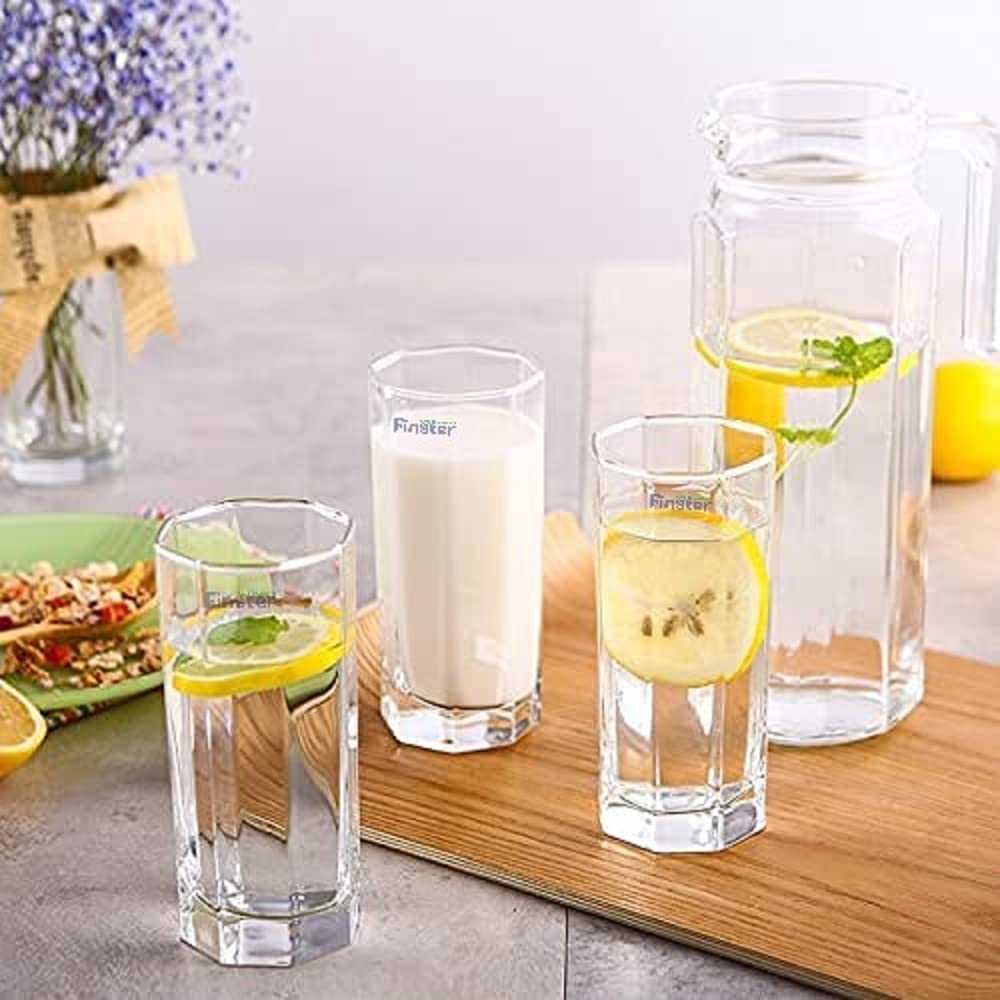 FINSTER Glass Tumblers - 6 Premium Cocktail Glasses -7 FINSTER Glass Tumblers - 6 Premium Cocktail Glasses -7
