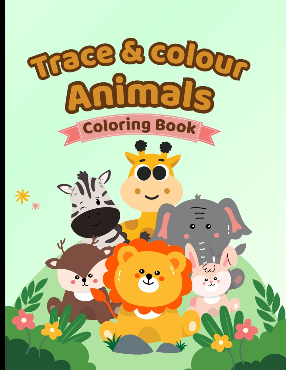 Trace and Color Animal: Coloring Book