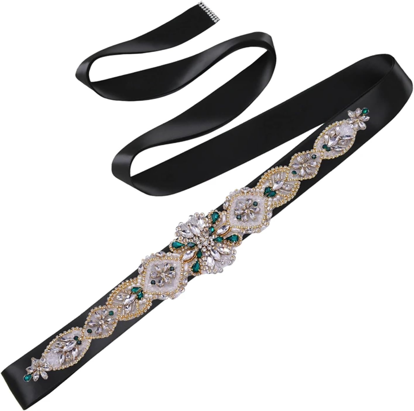 Women’S Bridal Dress Belt With Crystal Stone Rhinestone Applique A Handmade Jewel Sash For Wedding Party Gowns