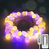 Vista 11 de Suddus Cadena de Luces de Globo para Dormitorio, 100 Luces de Hada Alimentadas por Batería LED, Luces de Cadena de Interior para Aula, Patio