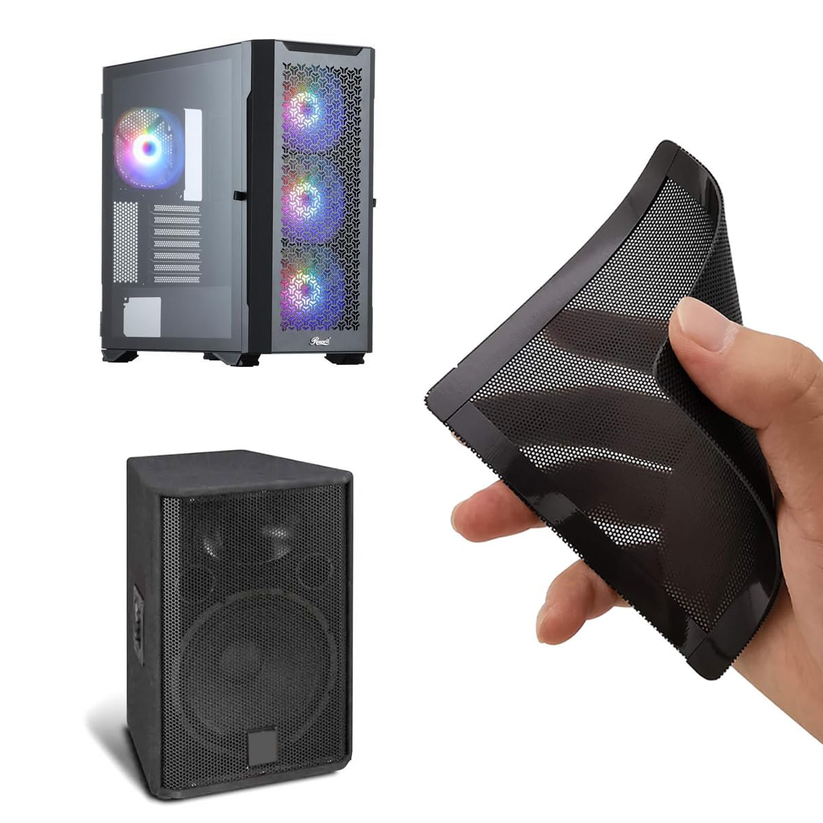 Filtro Antipolvere per Ventola in Rete Telaio Magnetico da 120 mm per Dispositivo di Raffreddamento del Computer, Schermo Filtro di Raffreddamento, Confezione da 6