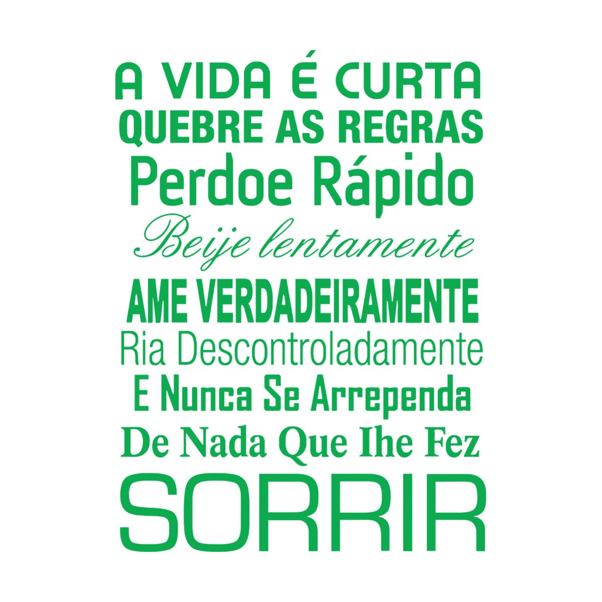 House Rules Wall Stickers Mural Home Decor Vinyl Portuguese Version Family A Vida é Curta Quotes Home Decoration Decals Small - 42x58cm — image 1