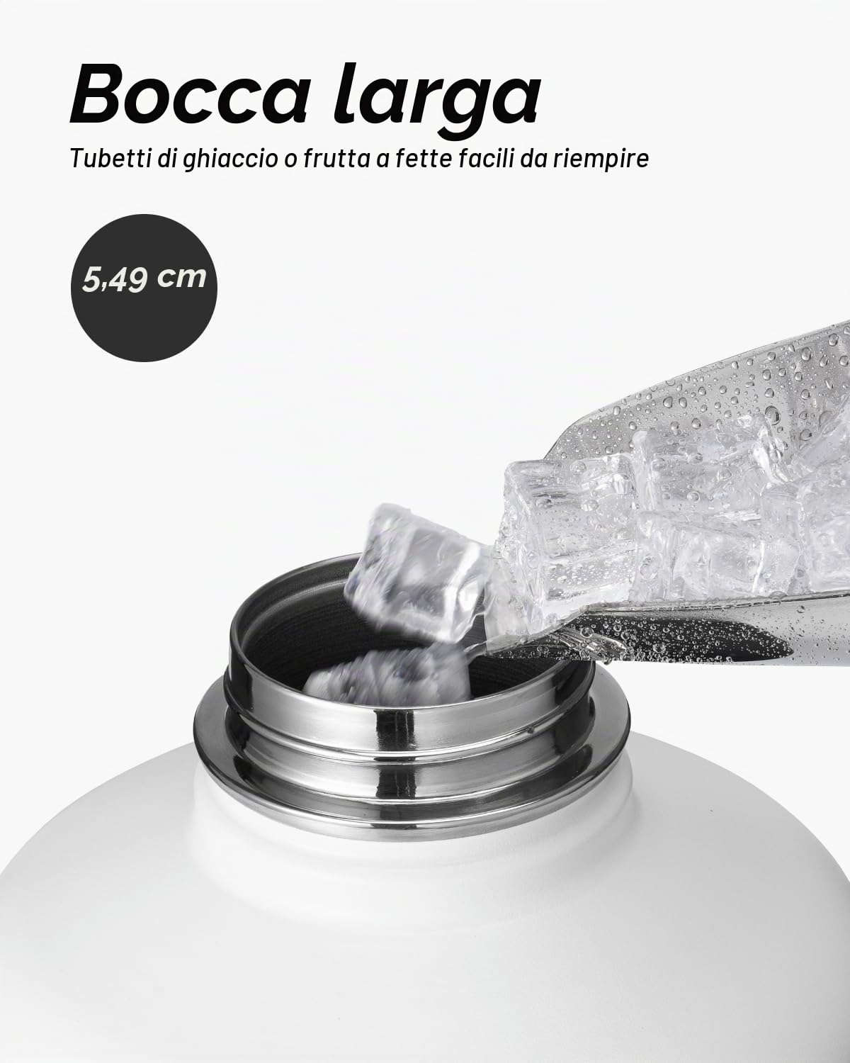 Coolflask Borraccia termica da 3,6 litri, con cannuccia e 3 coperchi, grande brocca in acciaio inox a bocca larga, per sport, palestra o ufficio, senza BPA, mantiene il freddo per 48 ore e calde per
