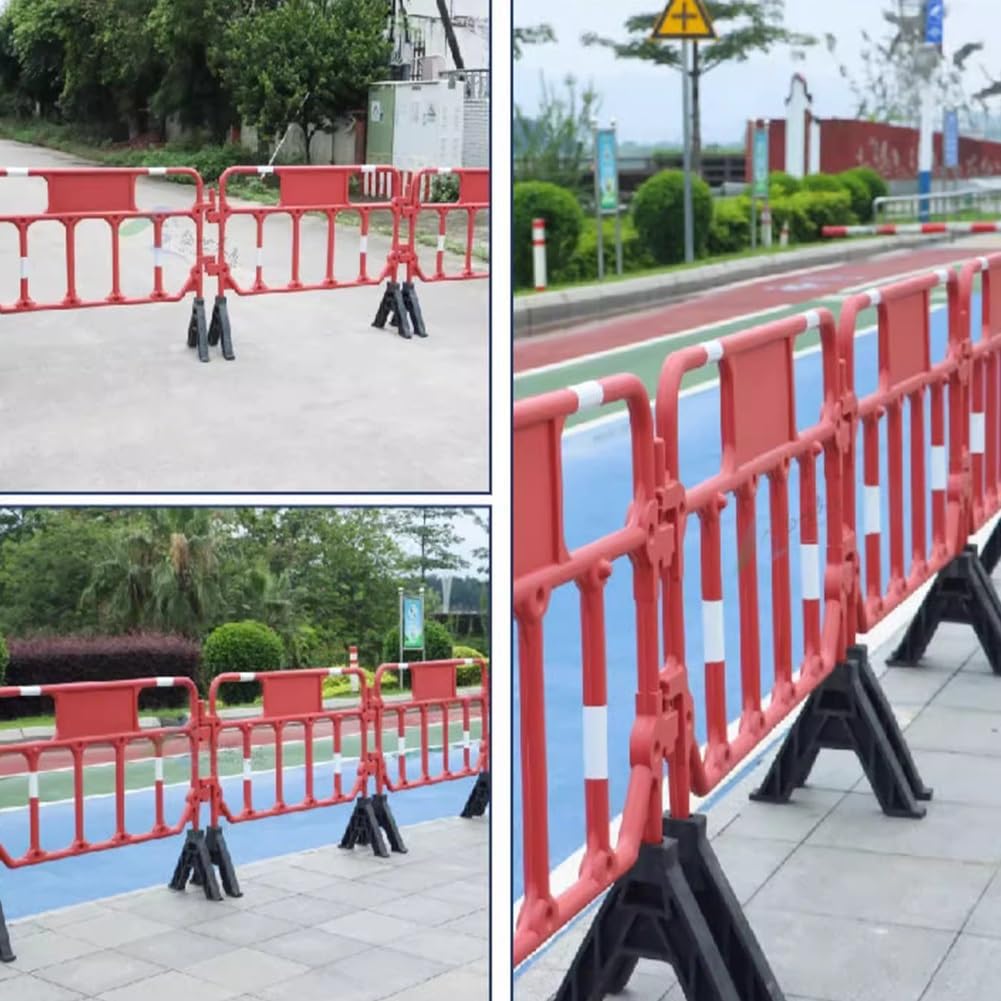 YJEUZCD Plastic Crowd Control Barricades, Expandable Traffic Barricade? Folding Industrial Driveway Fence, Garage Construction Temporary Fence(5pcs-55x37.4 in)
