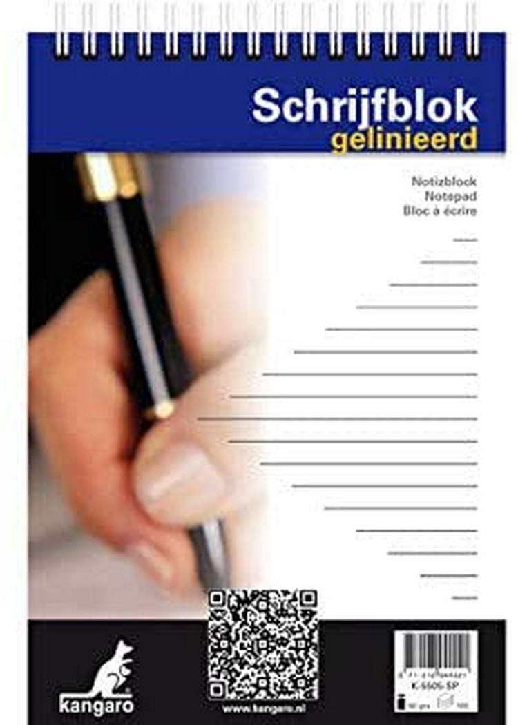 Kangaro Notepad A5 Lined 60 grs 100 Sheets Spiral Bound