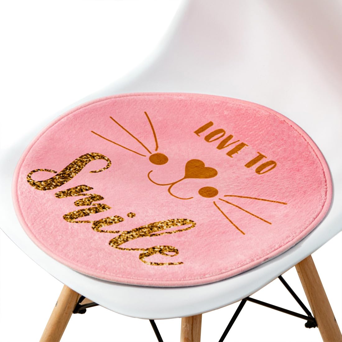 VHJdtE Seat Cushion, Round Creative Cartoon Pattern|All-Season Soft Cozy Chair Pad|Bohemia Stylish With Non-Slip Bottom(T,43x43cm)