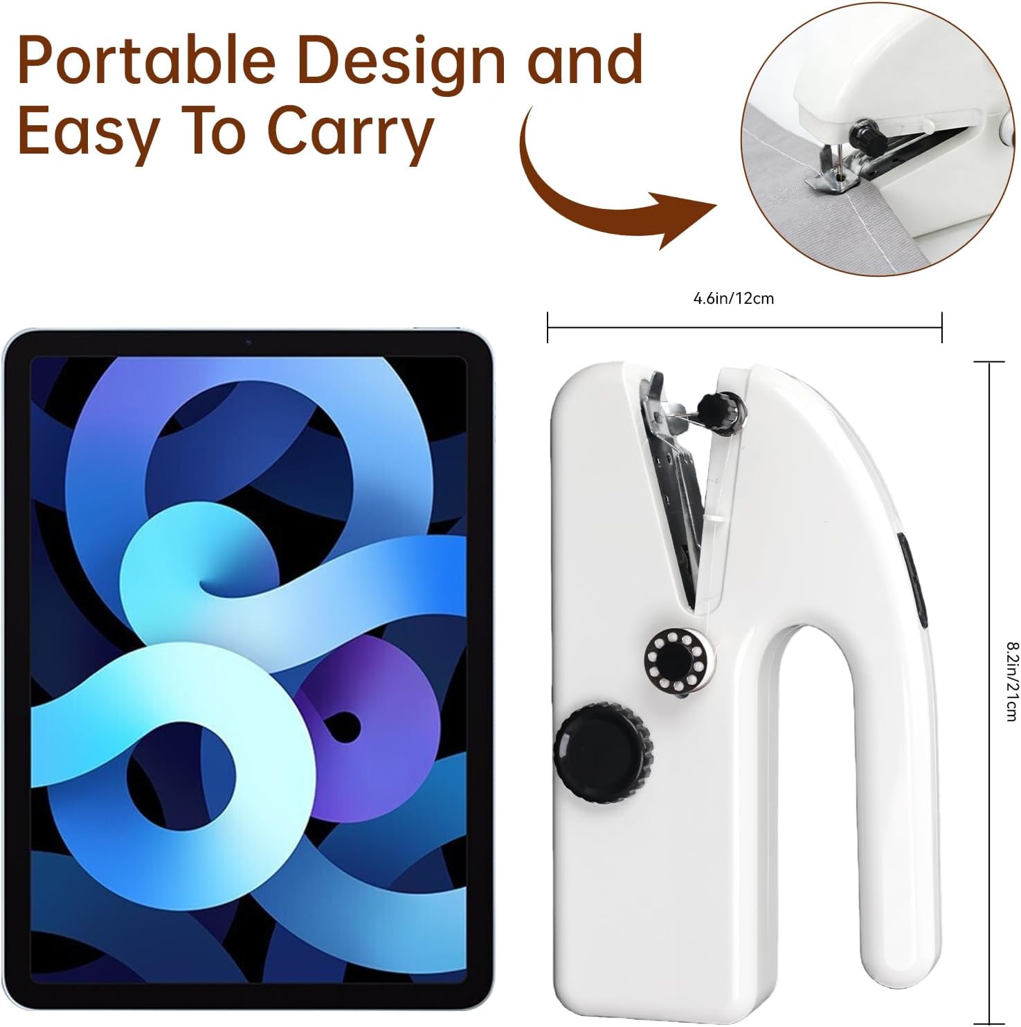 Handheld Sewing Machine for Travel, Mini Sewing Machine for Beginners with Two Speed, Suitable for Clothes Fabric and Home Repairs for Monther's Day Birthday Valentine's Day Women's Day Gifts