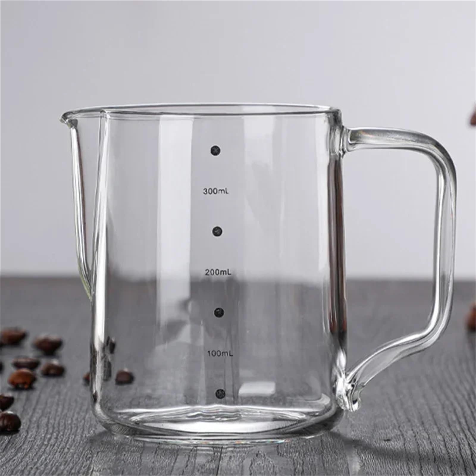 Jarra de cristal for espumar leche, café expreso Barista, Latte, espumador, jarra transparente con escala, 2 uds Para Espumar(350ml)