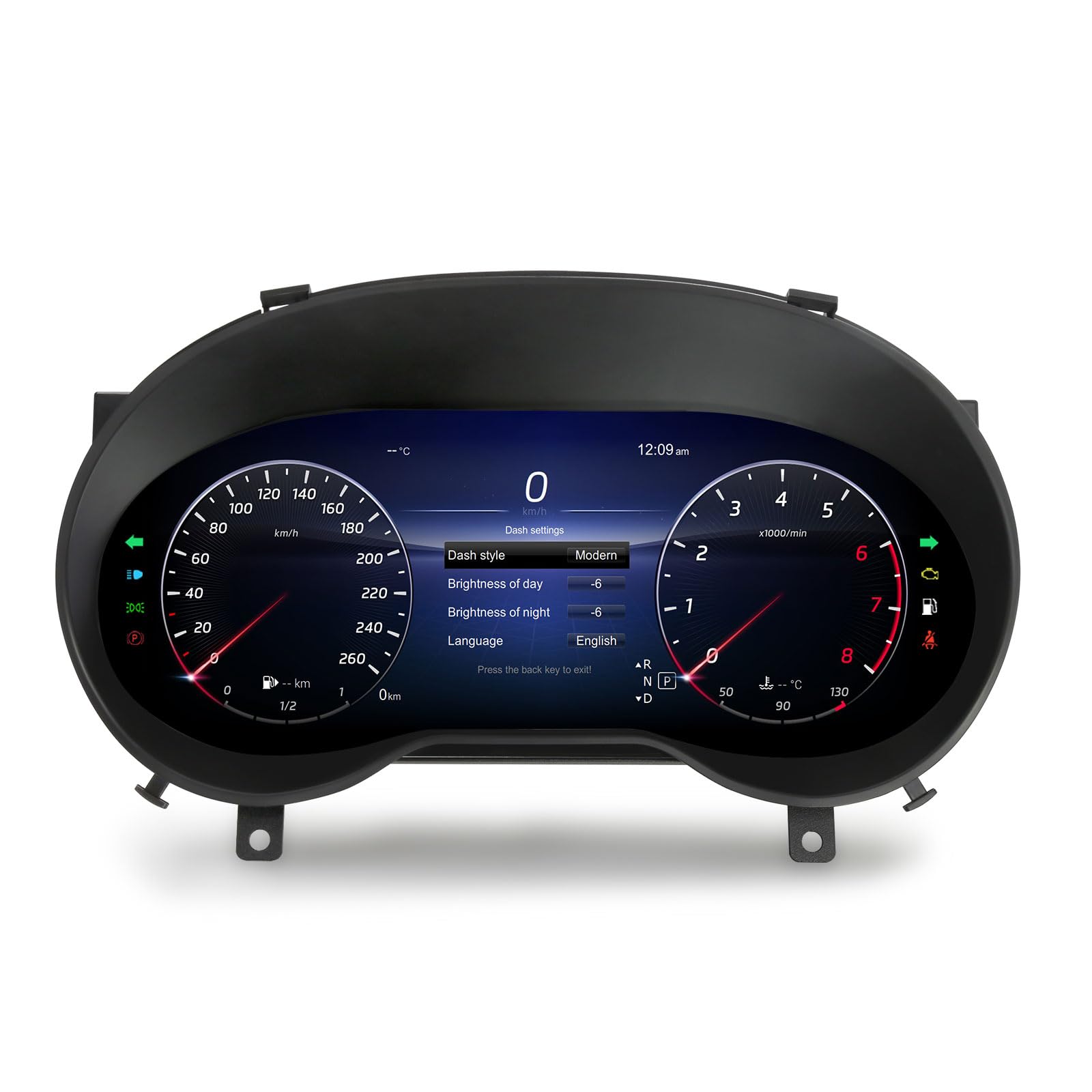 Cuadro de Instrumentos Digital LCD 12,3 pulgadas 5-UI para Mercedes Benz Clase A W176 Clase GLA X156 Clase CLA C117, Panel de Instrumentos Digital 4-Core, Admite TPMS, Temperatura Aceite y SWC