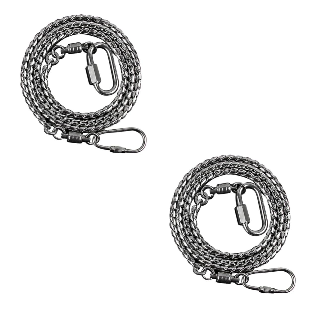 YARNOW 2 Piezas Tobillera de pie de pájaro Bobina Correa de pie de Loro corrente aço inoxidável Decorate decoración de pájaros Cadena de pie de Acero para pájaros Tobillera de pie de Loro