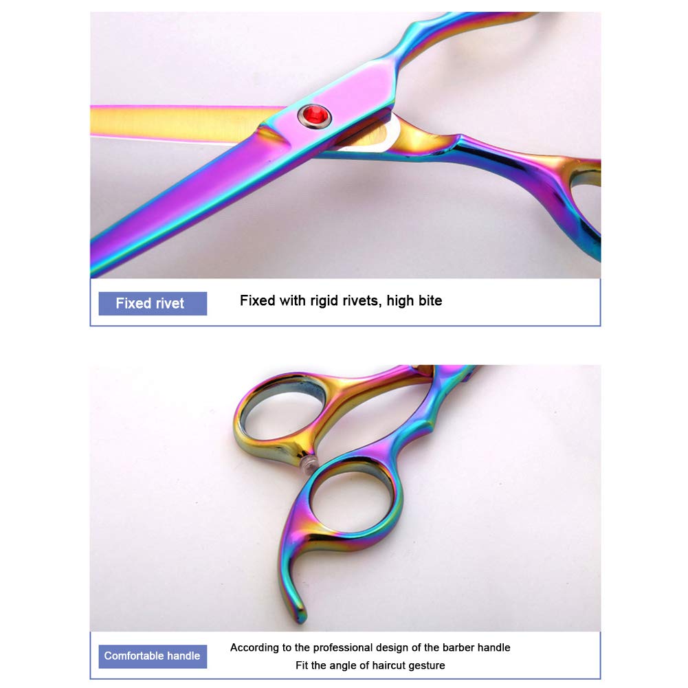Stainless Steel Pet Scissors Set The Best Pet Grooming Scissors Suitable for Whole Body Use with Storage Bag Provided A (B)