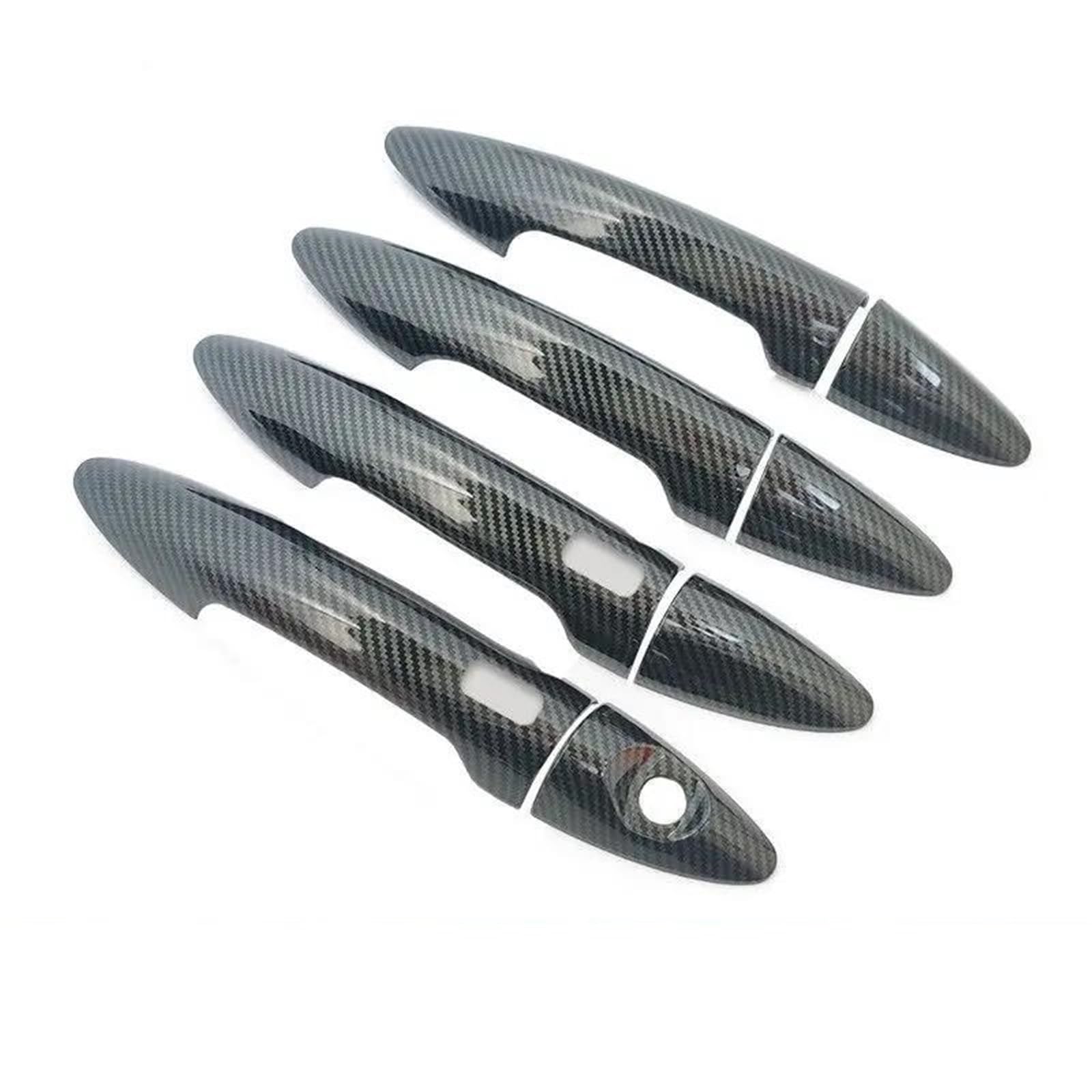 SLIMES Car Door Handle Cover Decor Trim Stickers for KIA for Rio 3 for Rio3 K2 2011-2016 Styling Accessories Cover Stickers(Handle 2 Buttons)