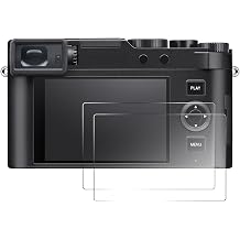 2PCS Screen Protector Compatible with Leica D-LUX 8 D-LUX 7 D LUX8 D LUX 7 D-LUX Type 109 C-LUX V-LUX 5 Camera, 9H Hardness Crystal Clear Tempered Glass Film for Camera Enthusiasts, Anti-Fingerprint