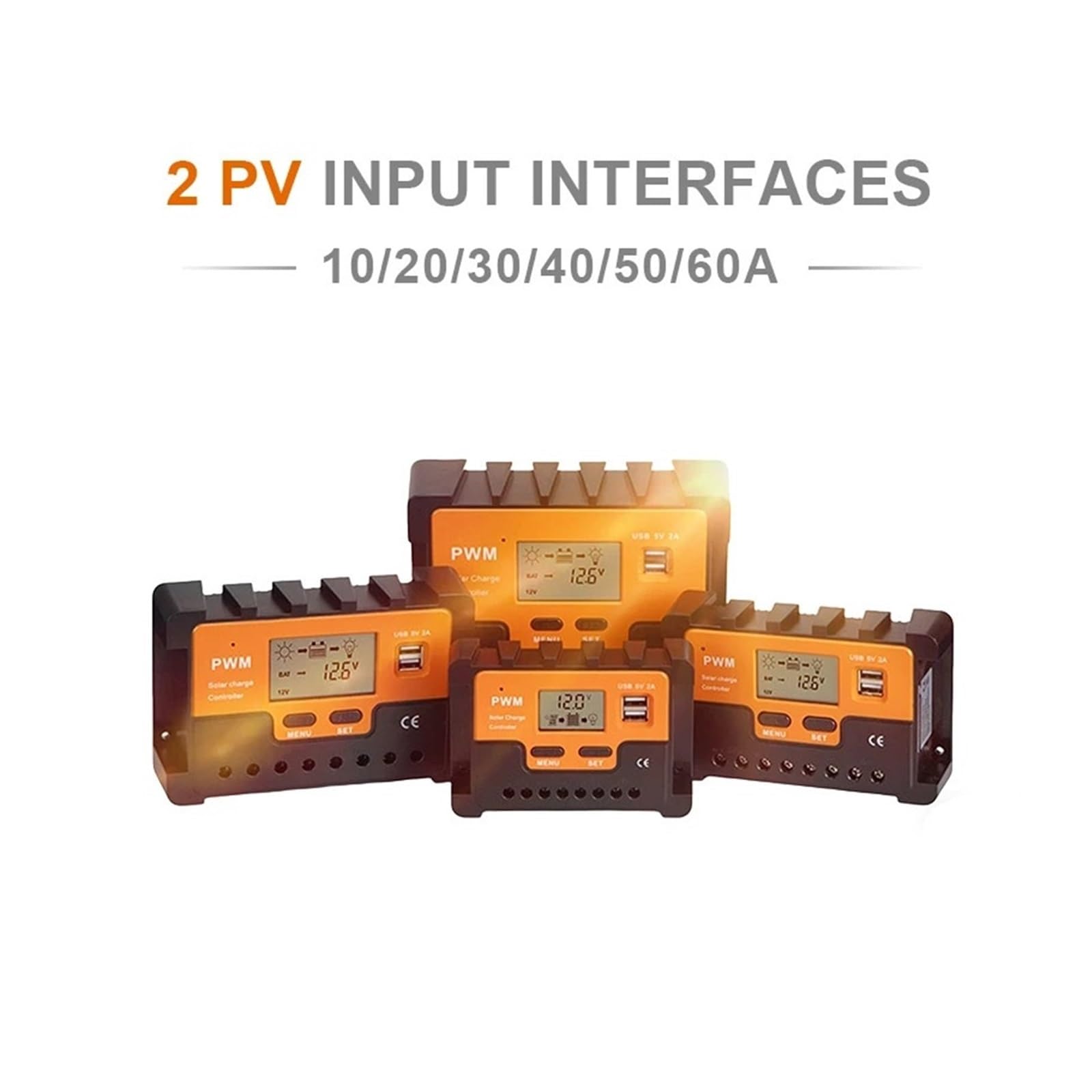 controlador de carga solar, 12V 24V 48V Controlador de carga solar PWM inteligente