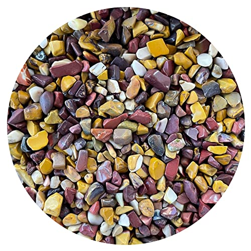 Image of GAF TREASURES 2 oz Lot Natural Semi Tumbled Gemstone Chips, Crushed Mini Crystals, Undrilled Crystal Chips (Mookaite)