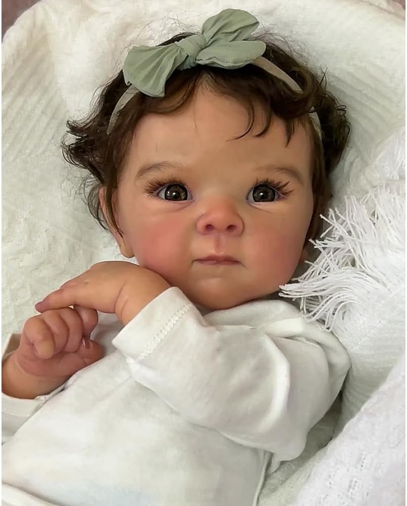 RXDOLL Realistyczne lalki Reborn silikonowe na całe ciało dziewczyna 45 cm prawdziwe życie Reborn lalka bobas wodoodporna życie jak lalki niemowlęce, które wyglądają jak prawdziwe silikonowe lalki dla