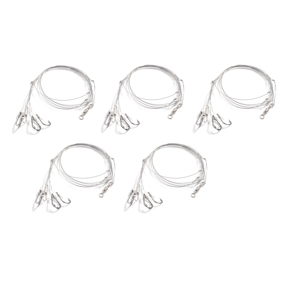 Qtqgoitem 5 Pcs 7# 5 Sections 5 Hooks Metal Fish Line Fishing Tackle (model: 097 97f e3c e2b 4df)