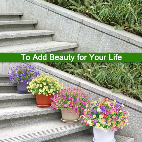 Ouddy-Decor-24-Bundles-Artificial-Flowers-for-Outdoors-Faux-Silk-Flowers-Fake-Plants-Artificial-Greenery-for-Indoor-Outside-Garden-Porch-Window-Hanging-Planter-Office-Table-Home-Decor-Mixed-Color