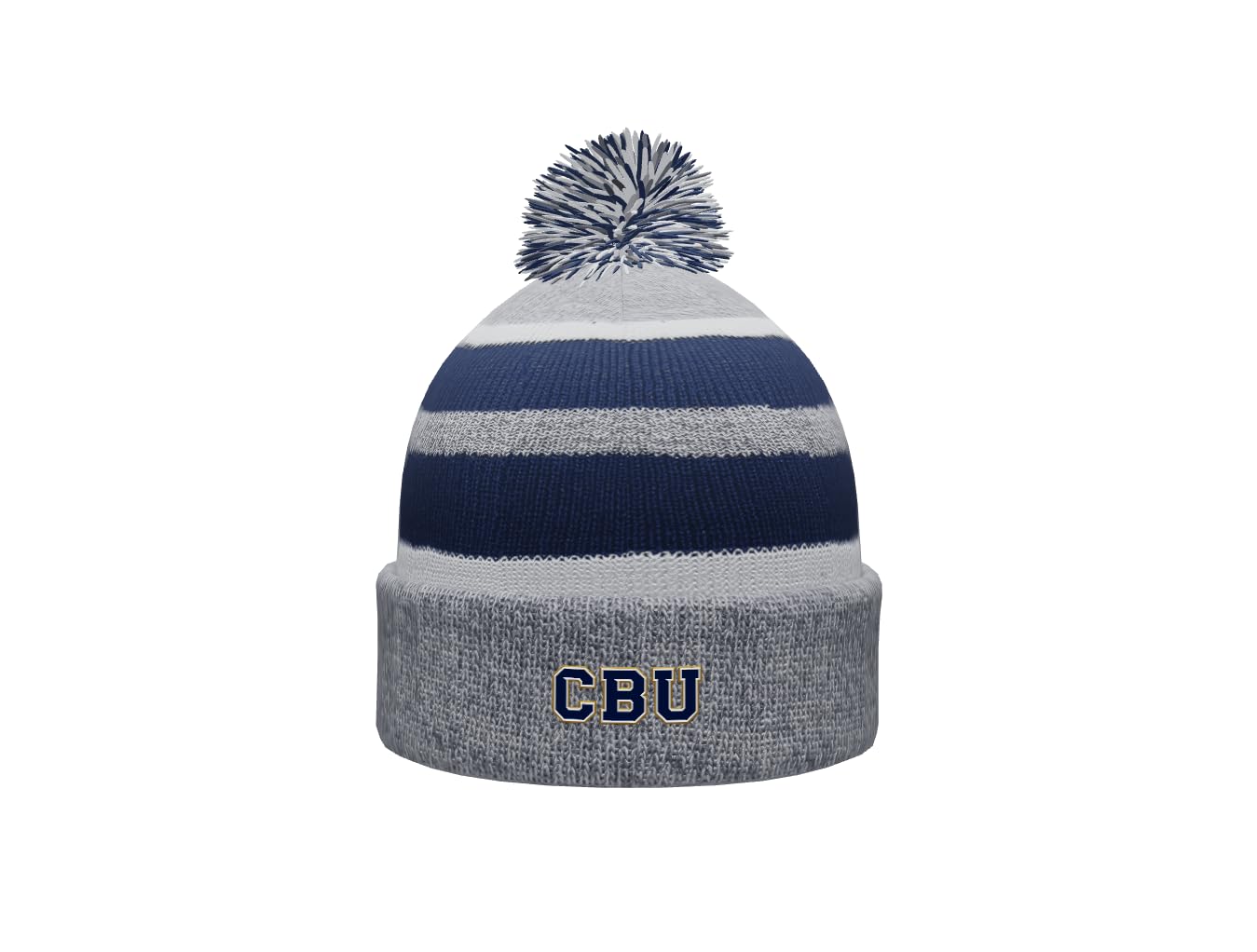 NCAA Prime Cuffed Fold Over Pom Pom Winter Knit Hat Beanie