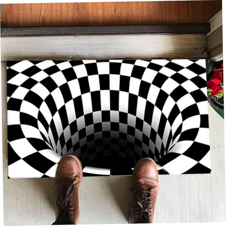 nicylin 3D Illusion Doormats Optical Illusion Area Rug