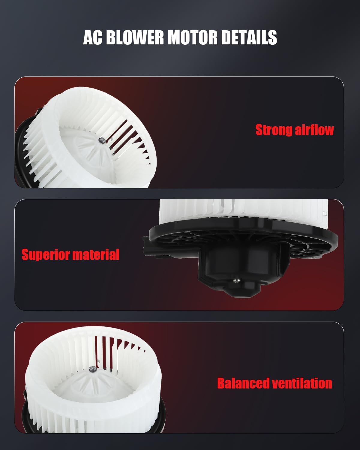 HVAC Heater Blower Motor Fit for Honda Civic 2001-2005 for CR-V 2002-2006 for Element 2003-2011, for Acura for EL 2001-2005, Replace# 700005 HO3126101