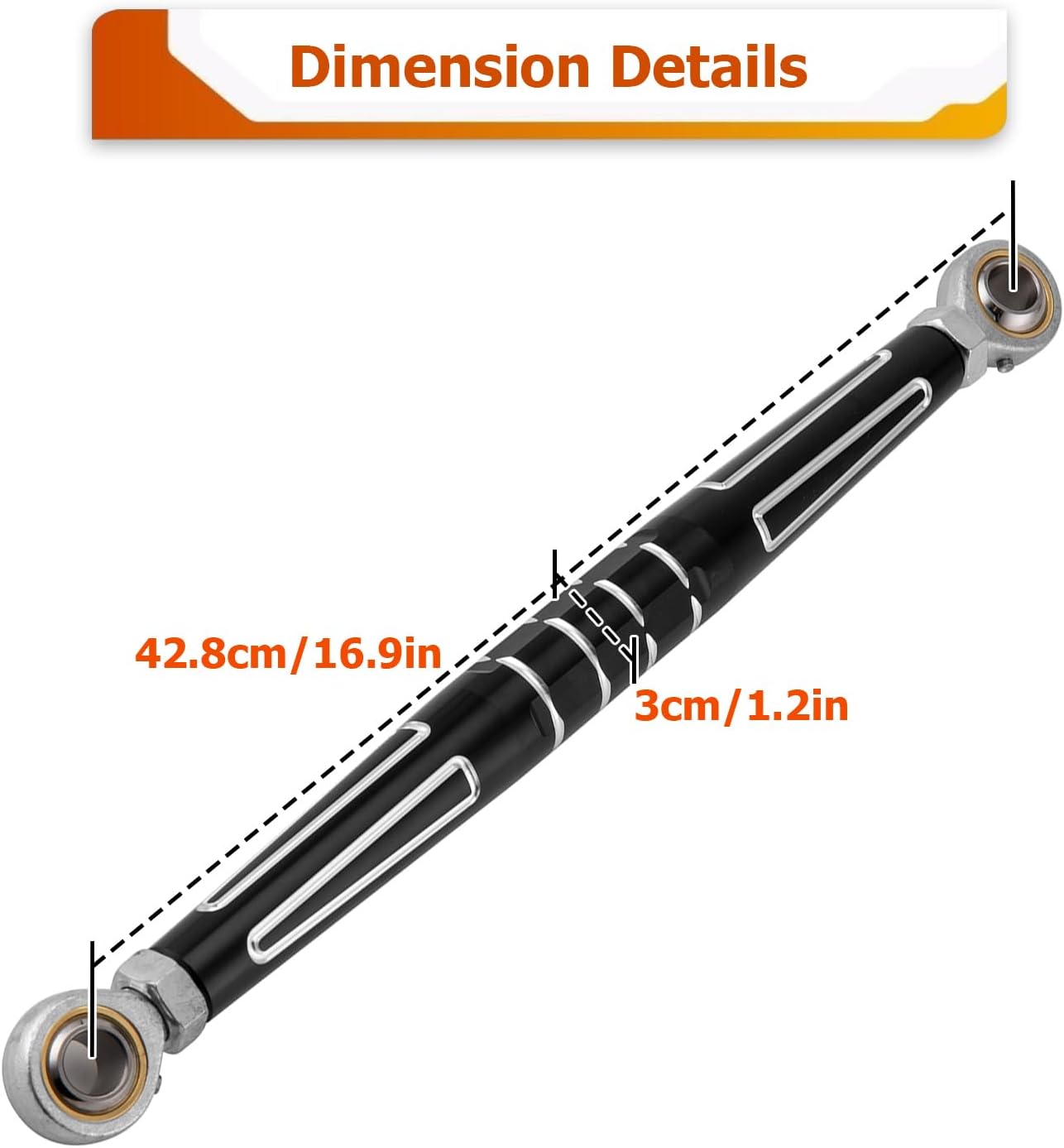 WeiSen 2PCS Rear Aluminum Sway Bar Links, Adjustable Stabilizer Linkage Compatible with Can Am Maverick R/Max All Models 2024-2025, Replace number#706005360 706005361