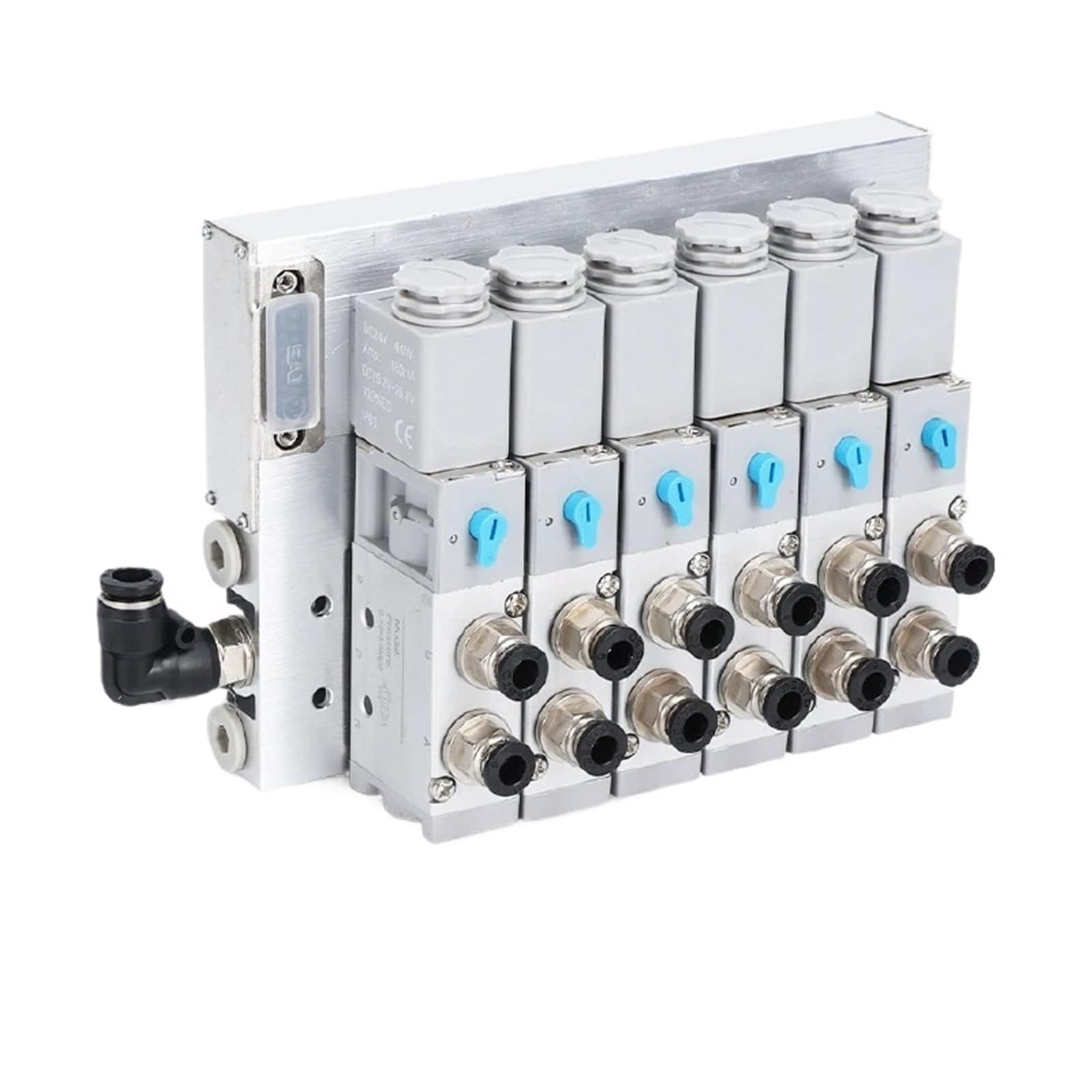 Bloque de colector de electroválvula neumática multiestación de 24 V CC for control de máquinas de automatización(12-StationMani)