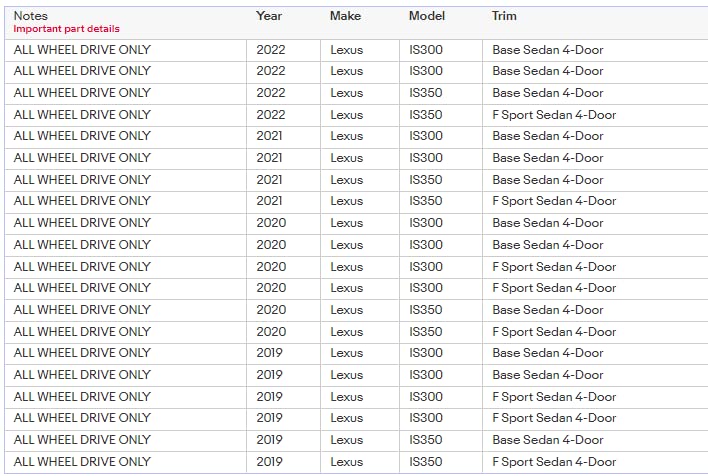 LEXUS OEM Factory All Weather Floor MAT Liner Set 14-18 IS350 IS250 IS300 AWD