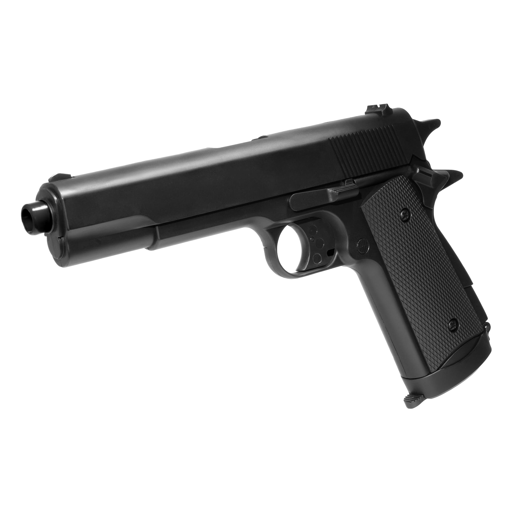 Pistola Softair 1911, Bundle Completo: Pistola a Pallini, 5 bombolette Co2, 1000 Pallini 6mm - Airsoft, Pistole Softair, colore nero, potenza 0,9 joule