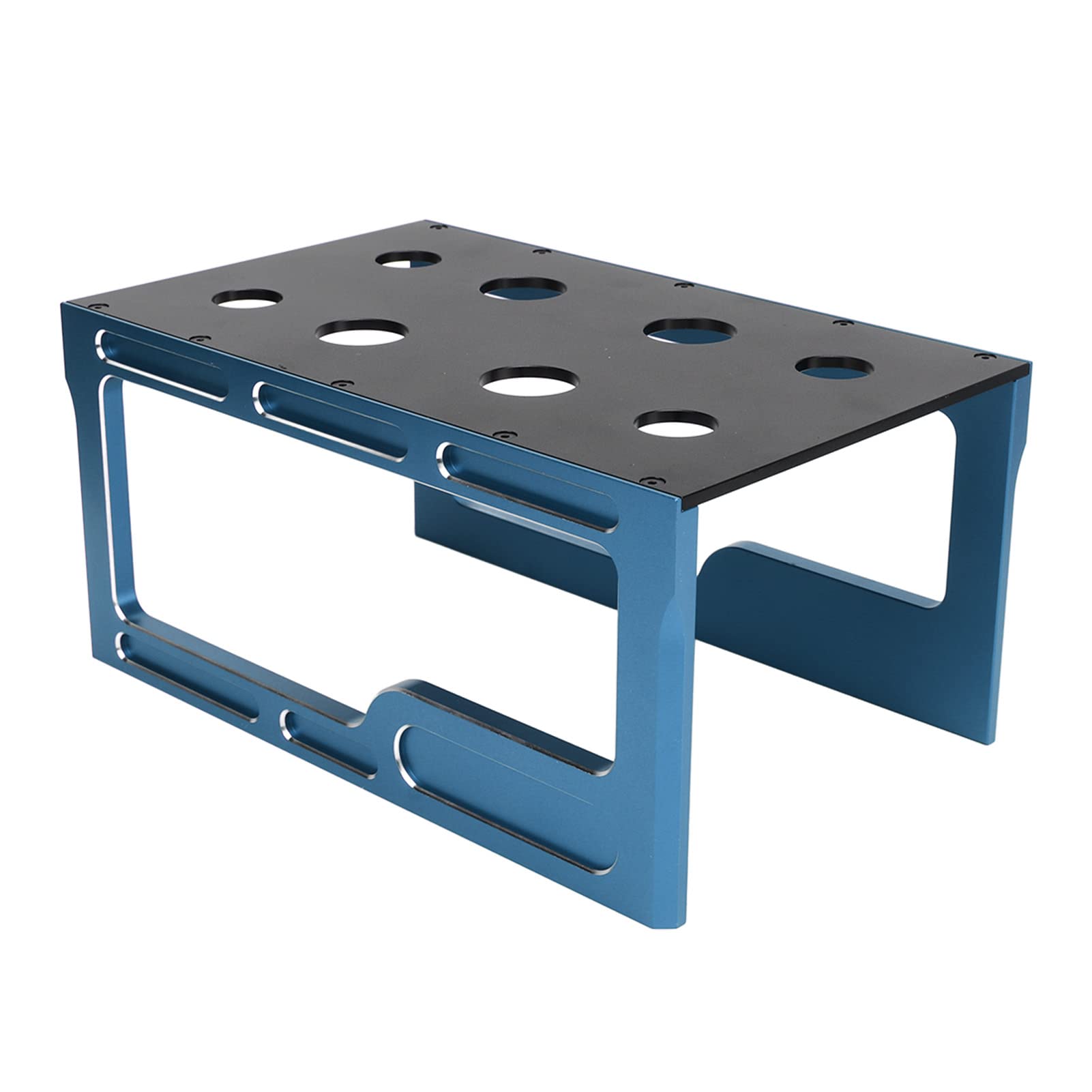Estación de reparación de automóviles RC Plataforma de ensamblaje de exhibición Soporte de trabajo para automóvil RC Estación de trabajo estable para automóviles modelo 1/10 1/8 (Blue)