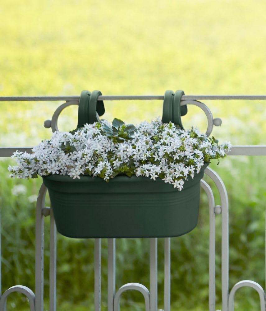 Elho Green Basics Easy Hanger L 35 - for Indoor & Outdoor - Ø 36.0 x H 26.0 cm - Green/Leaf Green
