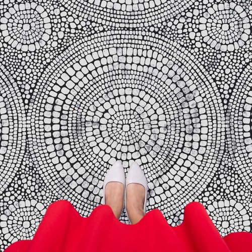 Pebble Patio Stencil Reusable Concrete Stencil for Painting Outdoor Floors Walkways & Walls DIY Garden Decor Template for Patio Makeovers