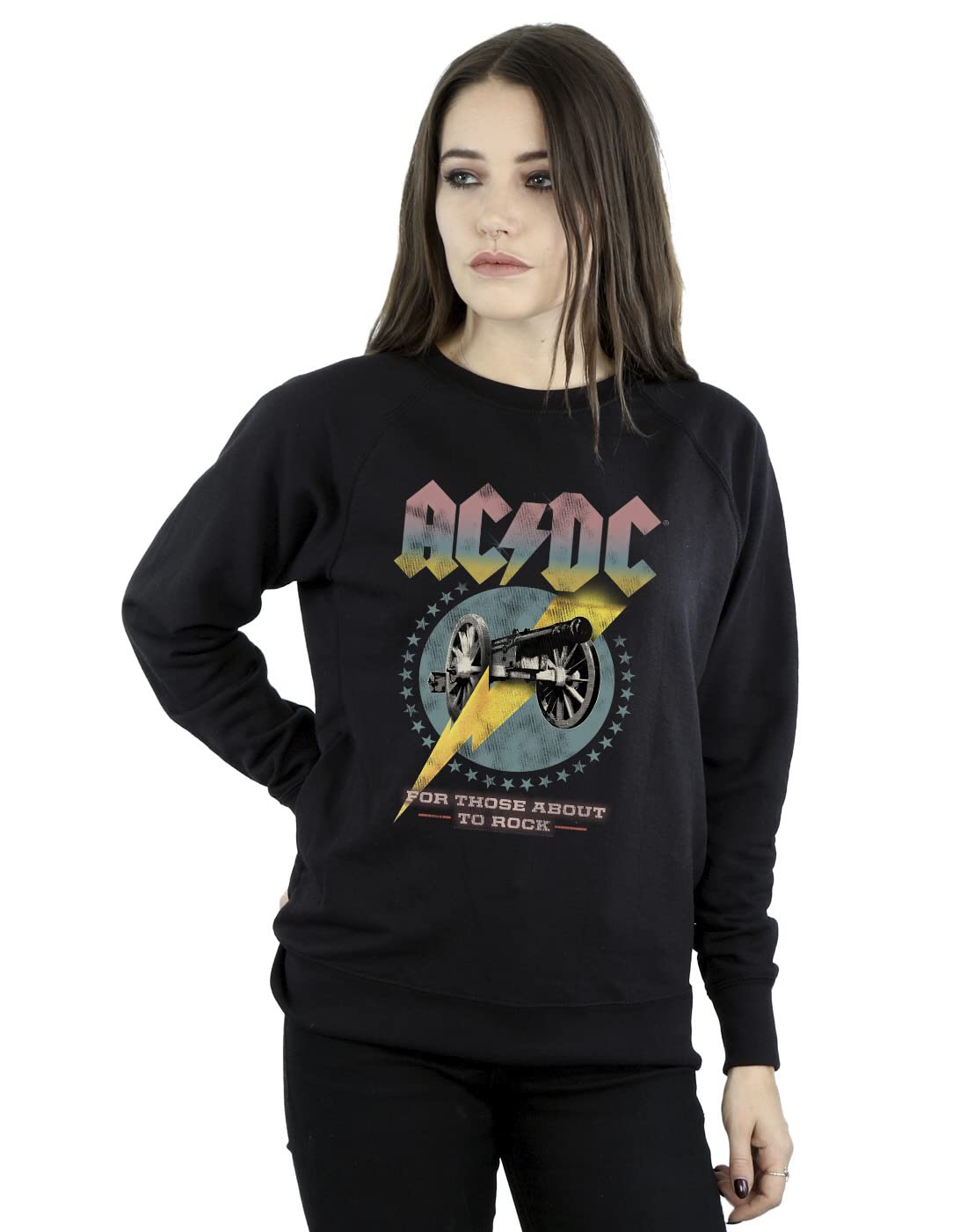 ACDC Women's for Those About to Rock Sweatshirt Black XX-Large