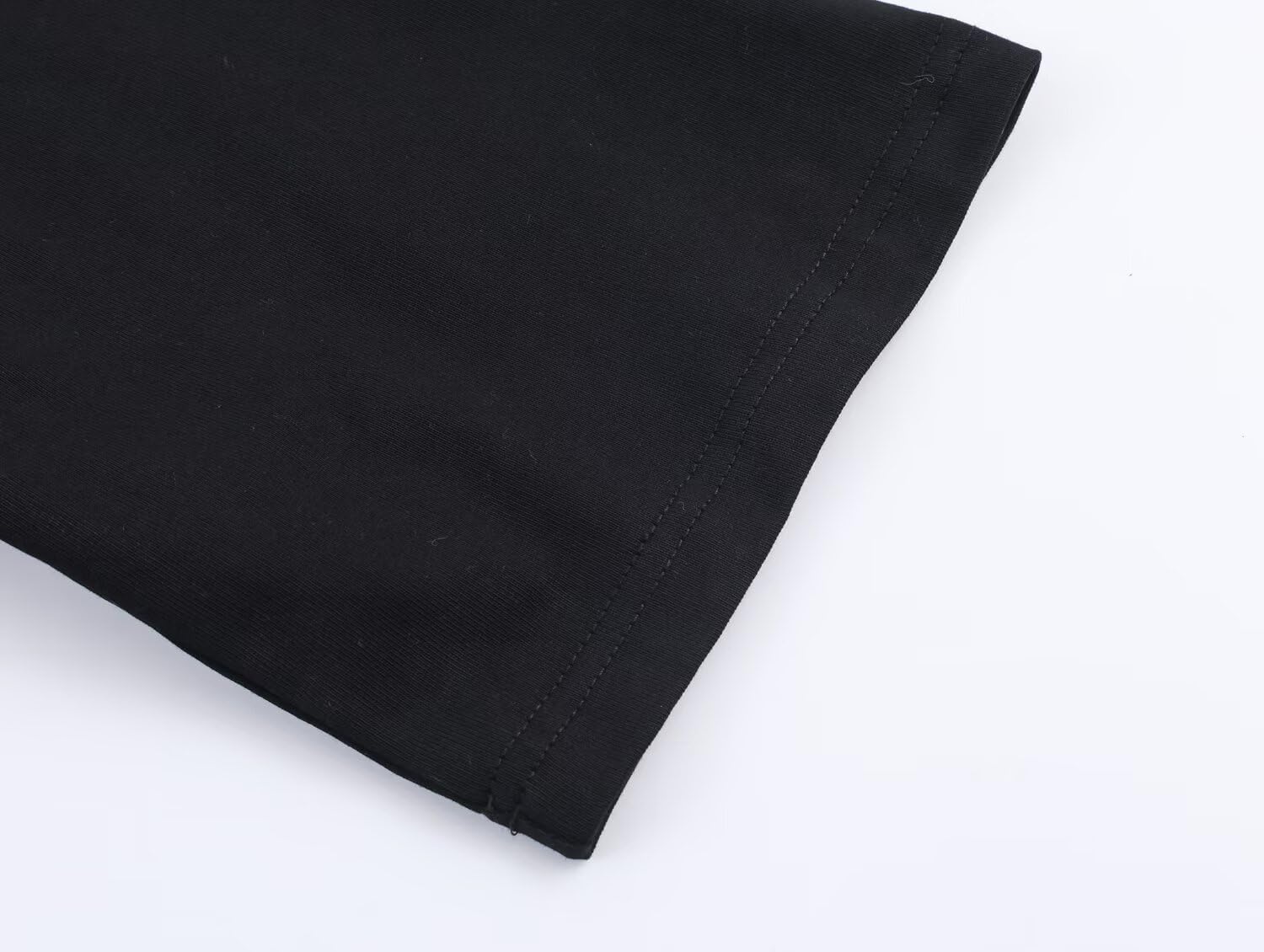 Melliflo Trim Lace Tops for Women Patchwork Asymmetrical Hem 3/4 Short Sleeve Crewneck T Shirts Casual Solid Loose Tee Tops - Image 7