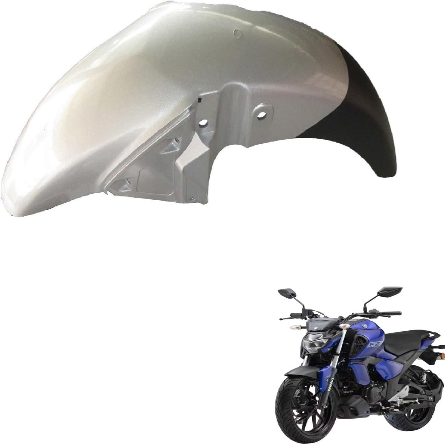 RevUp Bike Front Mudguard/Mud Guard White Compatible with Ymaha FZ