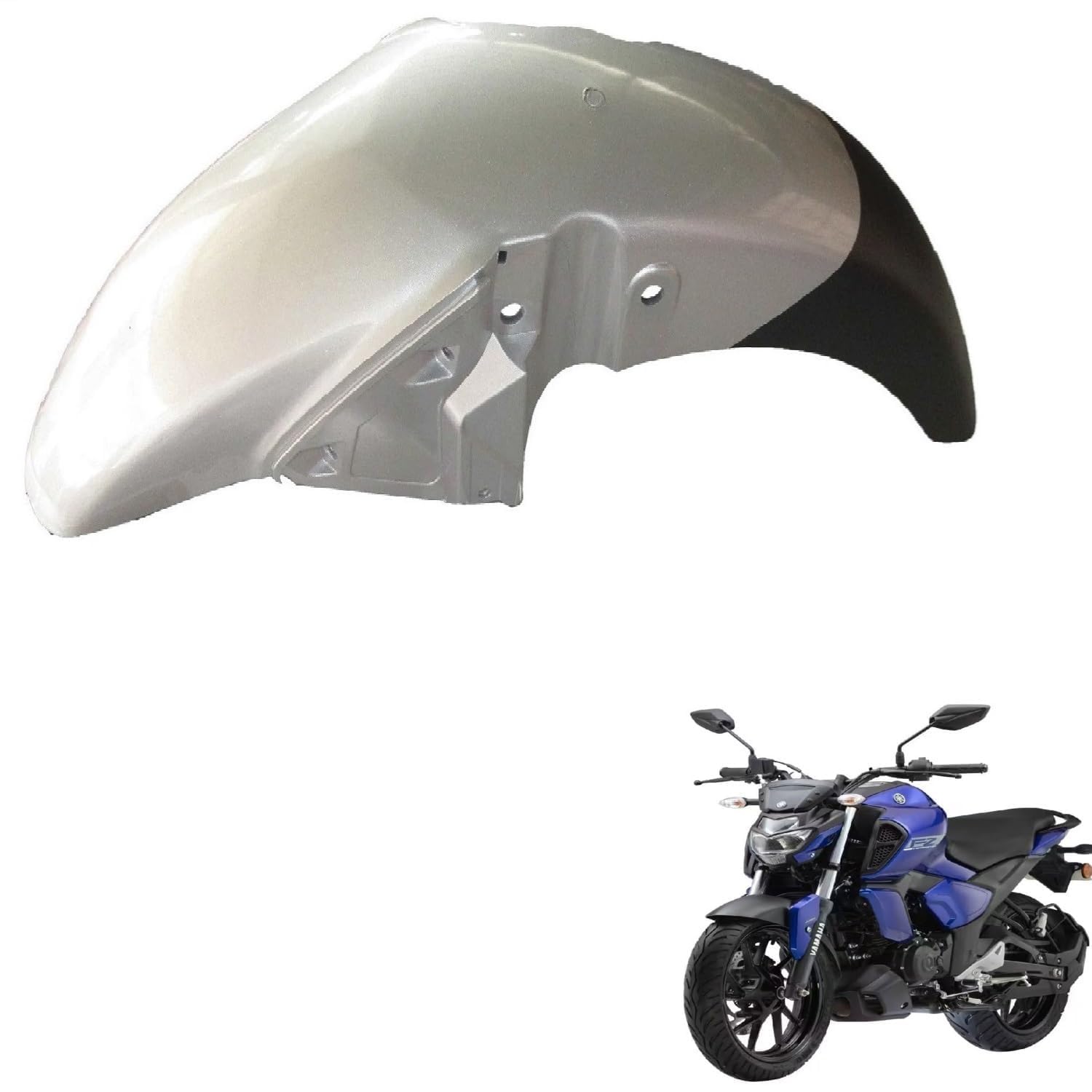 RevUp Bike Front Mudguard/Mud Guard White Compatible with Ymaha FZ