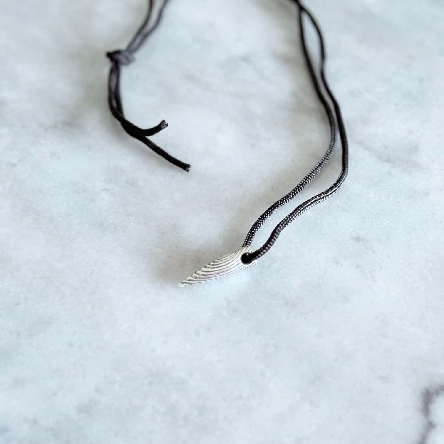 Thai Silver Vintage Bullet Pendant Necklace for Men Women,Spiral Circle Pattern Bullet Charm Jewelry Chain Necklace for Mens,Adjustable Black Rope Chain - Image 7