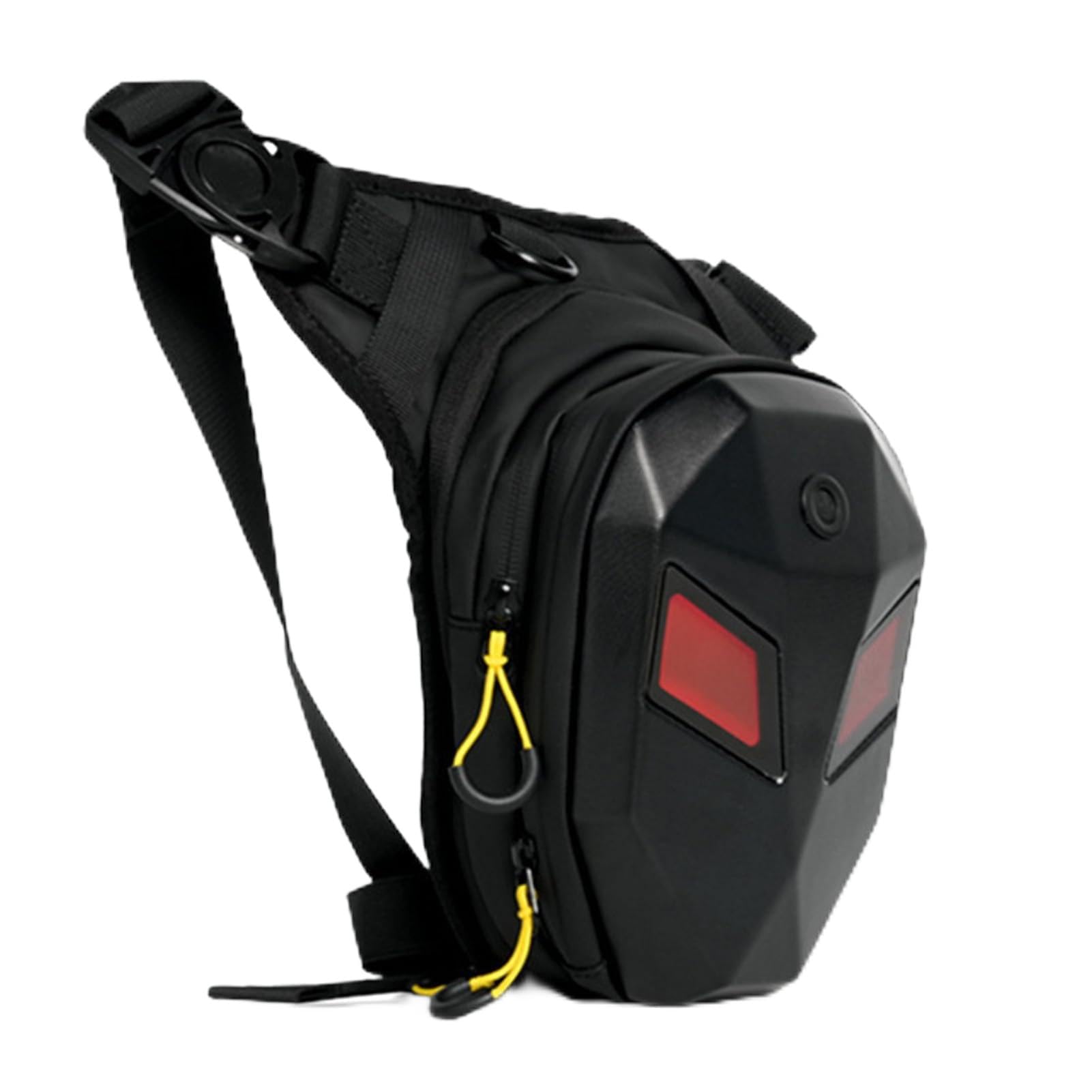 LIXADA Sac de Jambe de Moto avec Yeux LED, Sac de Cuisse étanche pour Homme et Femme, Banane, Ceinture, Jambe de Sport pour Course à Pied, Cyclisme, Moto, Randonnée, Travail