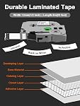 TZe-231 Compatible with Brother Label Maker Tape P Touch TZe TZ Tape 12mm 0.47'' Laminated White TZ 231 Label Tape for Brother P-Touch for Label Maker Tape PTH110 PT-D210 D220 D200 H100, 5-Pack