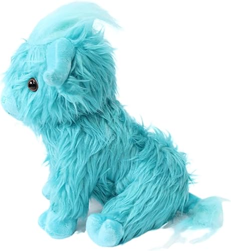 Miniatura 7 de Animal de peluche de vaca azul de las tierras altas de 10 pulgadas, muñeca de peluche realista de ganado de granja, juguete de regalo