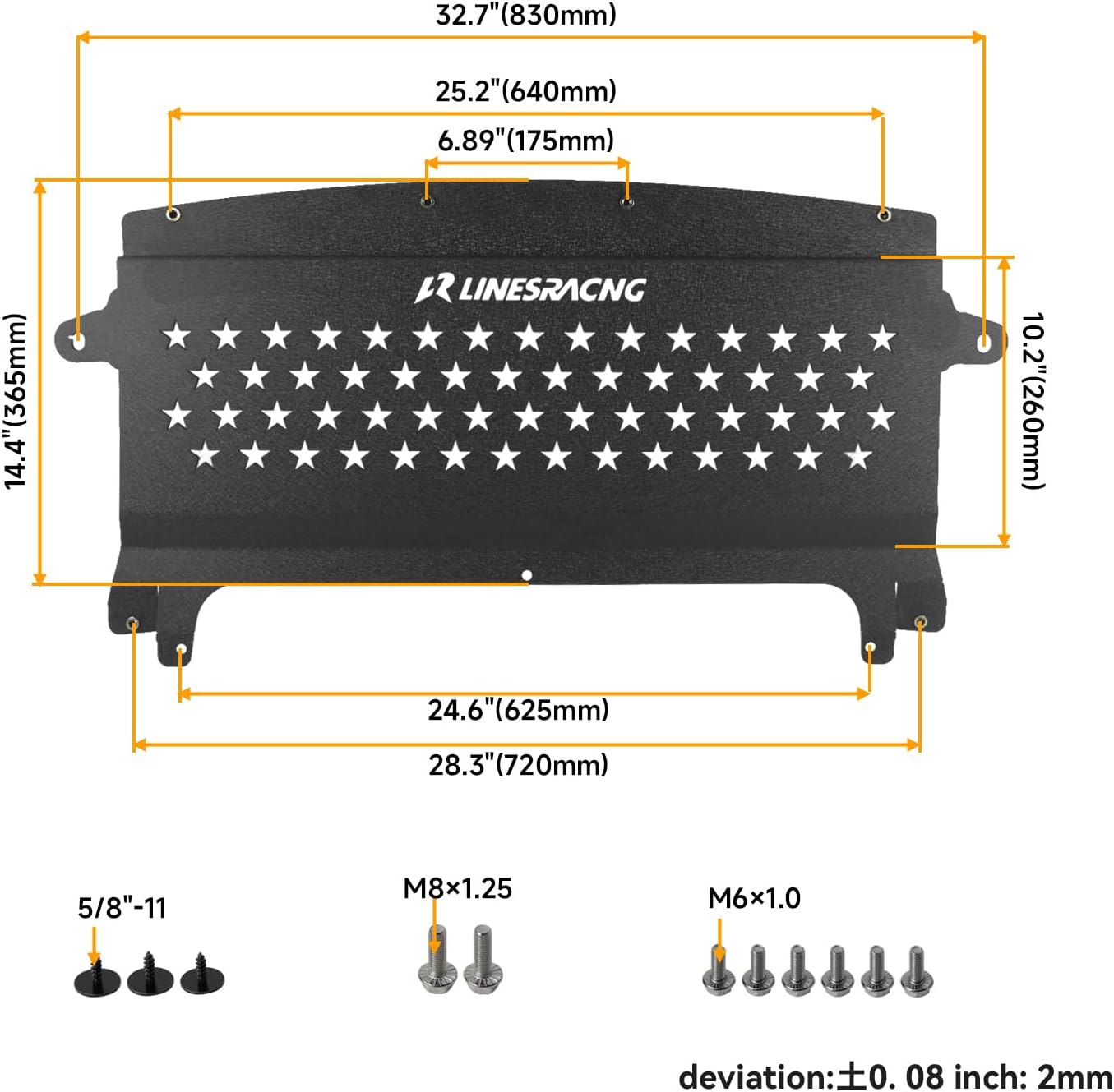 Oil Cooler Skid Plate Underhood Shield for BMW F80 M3 F82 F83 M4 Aluminum Black