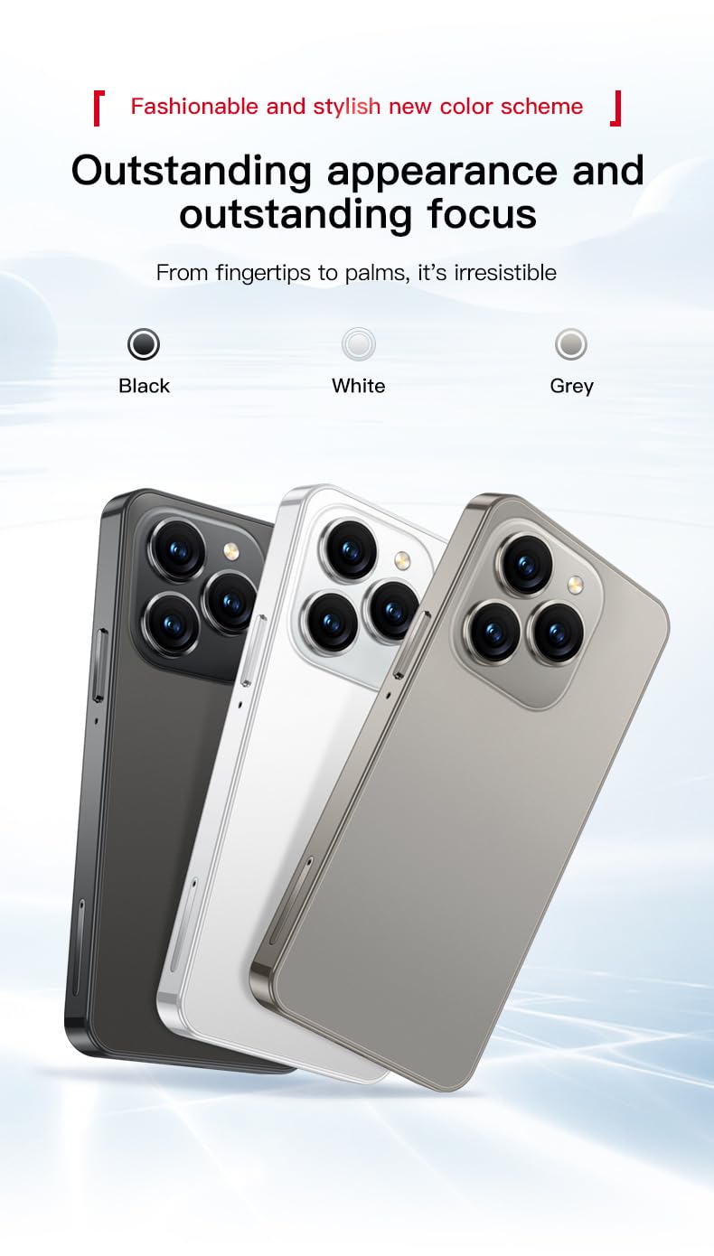 Gruattreay Mini 4G Smartphone Unlocked, 4.3 Inch Full Screen Dual Sim Quad Core Mini Phone, 2+16GB (Gray)