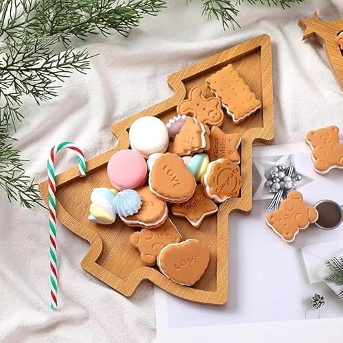 AYWVRBST Christmas Cheese Board, Fruit Candy Plate, Fruit Plate, Cutting Board (
