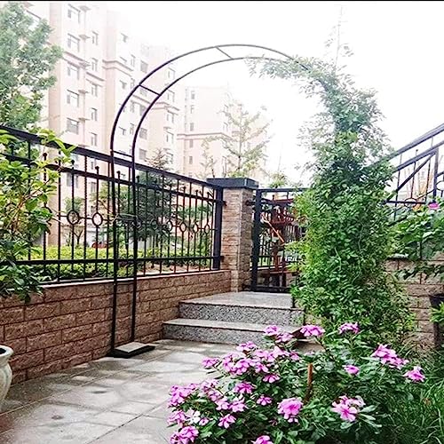 Garden Arches and Arbors Frame Rose Archway Trellis Weather Resistant, Metal, for Various Climbing Plant Wedding Arch Bridal Party Decoration Wide Arbour, with Base,Black,300x220x40CM - Image 3