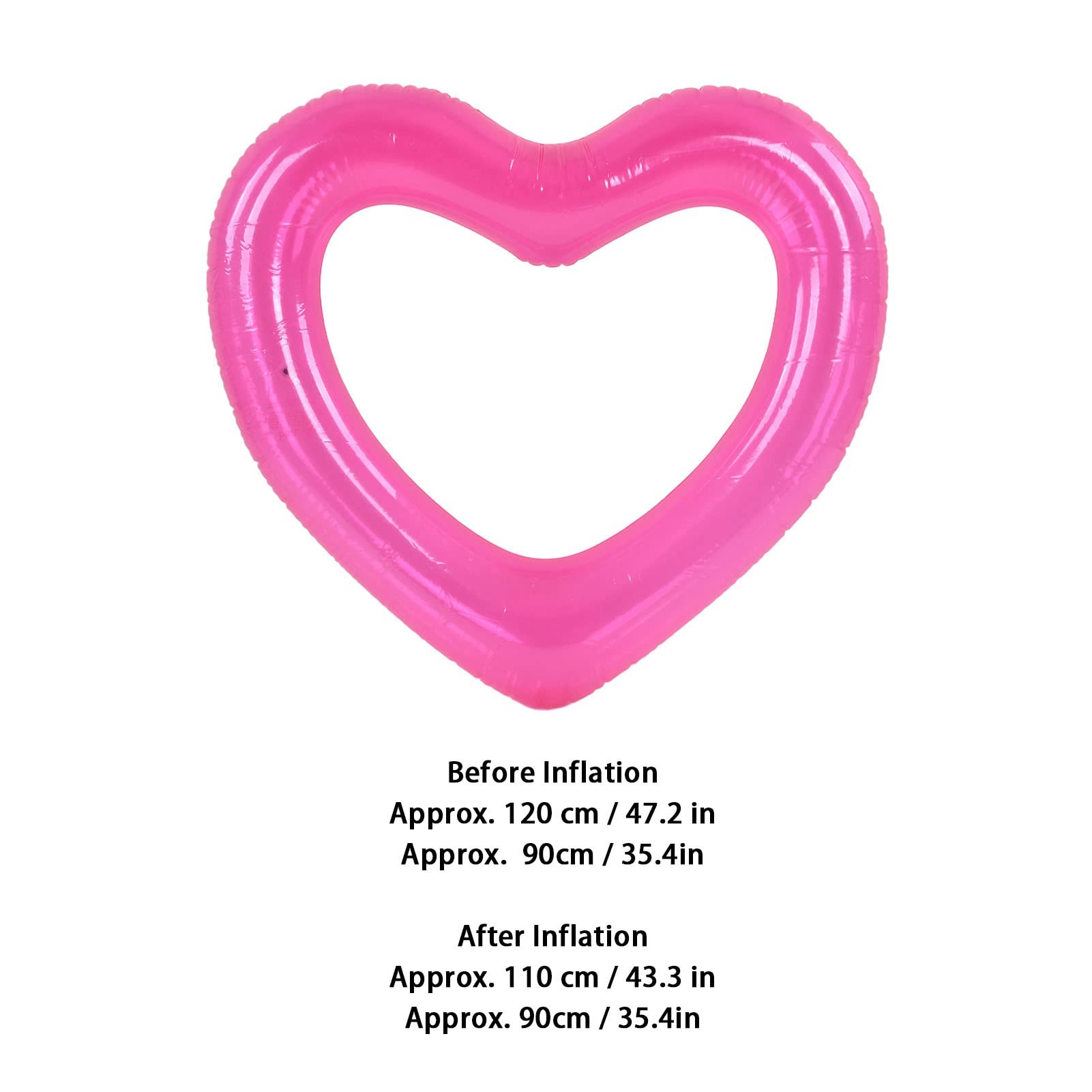 Mumusuki Pool Floats, Inflatable Swim Rings Heart Shaped Swimming Pool Loungers Tube River Lake Beach Floaty, Wedding Bride Decoration, Fun Toy Raft Lounge for Adults