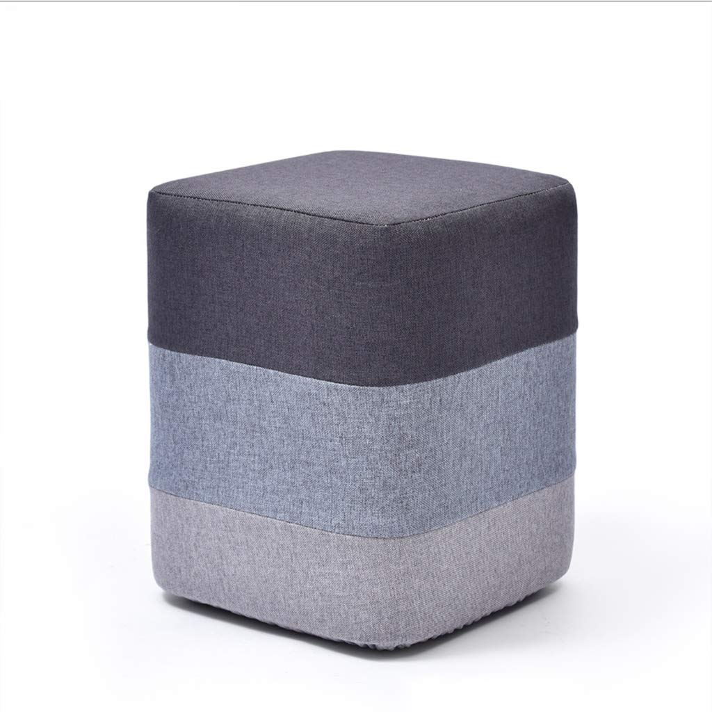 GHFXSCV Natural Wooden Stool - Versatile Footrest & Vanity Bench, Square Pouf Side Table for Bedroom, Dressing Chair, Shoe Storage, Living Room Furniture.